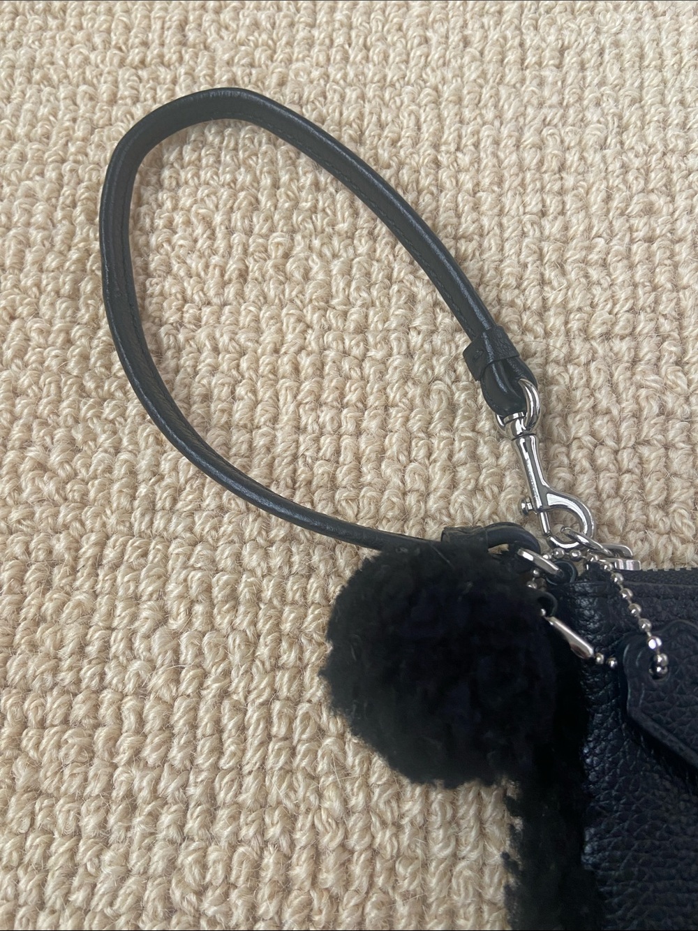 Coach Nolita Shearling Trim Wristlet - Picture 4 of 6
